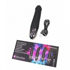 Вибратор Mystim Real Deal Neal с электростимуляцией, черный