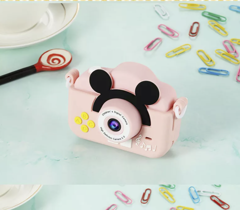 Детский фотоаппарат камера Микки-Маус  розовый