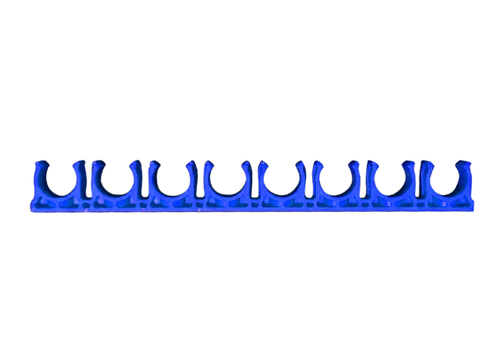 Цена на Гребенка из клипс Fedast для труб диаметром 20 мм (синий, 8 мест, 60 шт/уп)