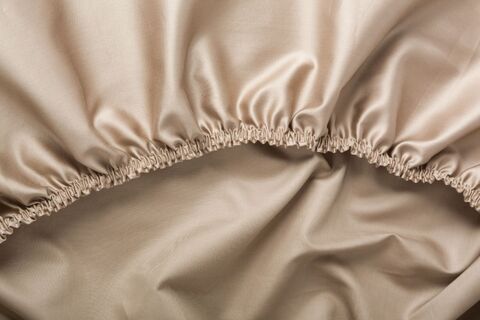 Простыня на резинке 160х200x40 German Grass Caramel Beige Allure бежевая