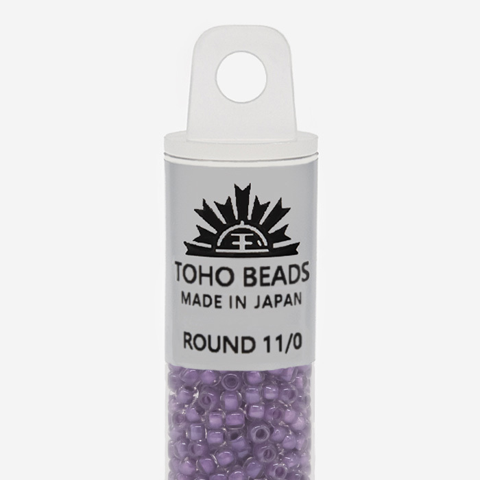Японский бисер TOHO Round 11/0 (№935), окрашенный изнутри прозрачный