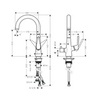 Смеситель для кухни с вентилем для посудомоечной/стиральной машины Hansgrohe Talis S 72811000