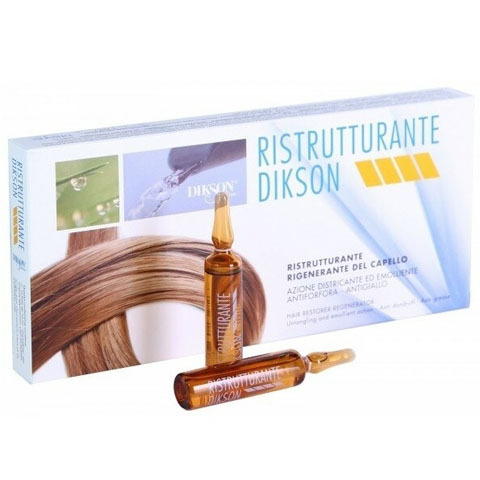 DIKSON Ампулы: Реструктурирующий комплекс для восстановления поврежденных волос (Ristrutturante)