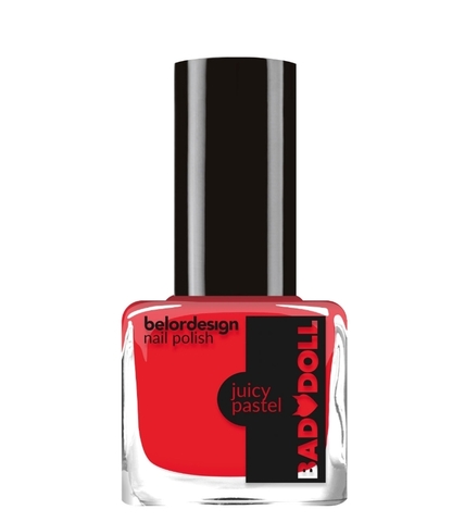 Bad doll Лак для ногтей GRAZY NEON тон 304 алый 6мл BelorDesign