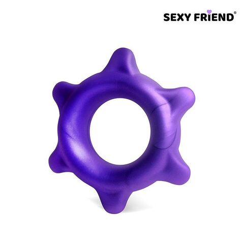 Фиолетовое эрекционное кольцо с шипиками - Sexy Friend SEXY FRIEND СЕКСУАЛЬНАЯ ИГРА SF-40209