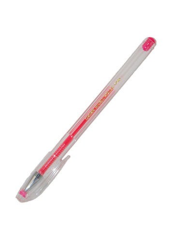 Ручка гелевая розовая неоновая