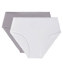 Трусы женские хлопковые 2 шт. в упаковке DIM 0DFP_Белый/Серый