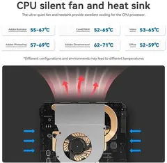 Мини-ПК Beelink MINI S12 PRO Intel N100 4-ядерный 4-потоковый,3.4 ГГц, 16Гб 500Гб SSD, синий