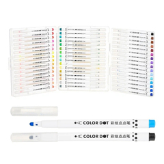 
          Фломастеры Basir, серия "Dino", разноцветные, для точечной росписи, в пластмассовом боксе, набор 48 цветов