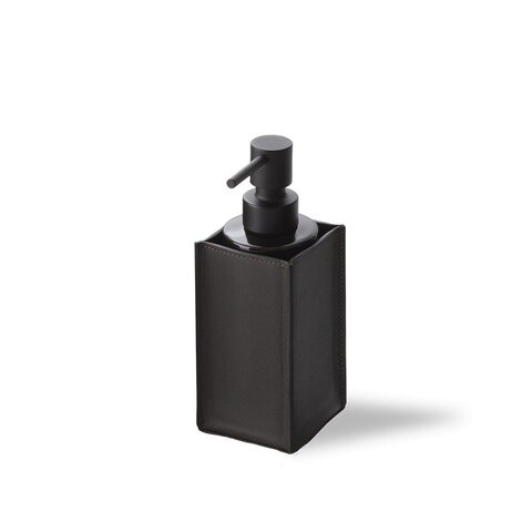 Decor Walther 0939090 Decor Walther  NAPPA SSP Дозатор для мыла ,натуральная кожа черно-коричневый / стеклянная бутылка черный / помпа черный матовый