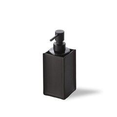 Decor Walther 0939090 Decor Walther  NAPPA SSP Дозатор для мыла ,натуральная кожа черно-коричневый / стеклянная бутылка черный / помпа черный матовый фото