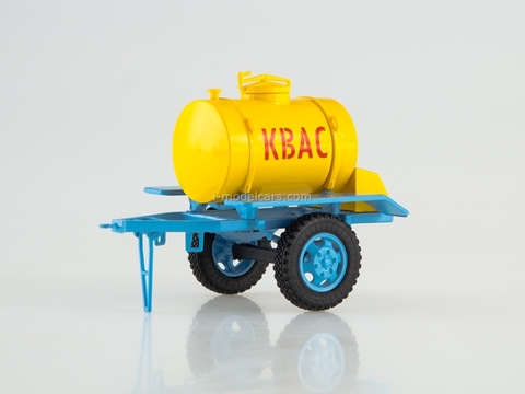 Trailer ACPT-0,9 tanker for Kvas yellow-blue 1:43 AutoHistory