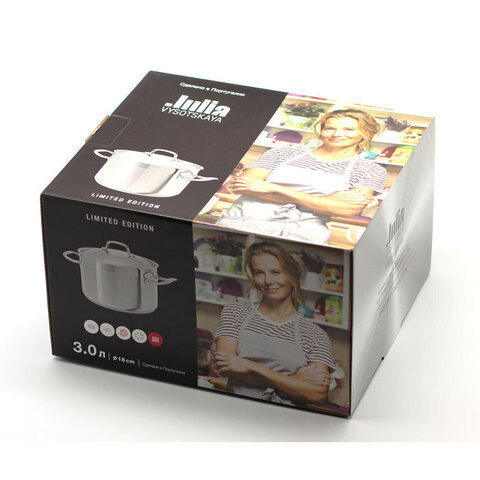 Кастрюля 3.4л 22см Pro Julia Vysotskaya