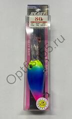 Воблер Rosy Down Beast 80F 80мм, 24гр, загл. 4,0-6,0м