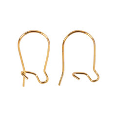 "Zlatka" Швензы для бисера DC-074/10 15 мм 10 шт под золото