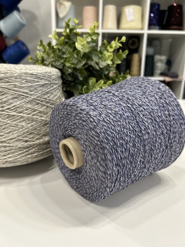 Як  50% с мериносом 50% Natural Fantasy SUPERYAK 460  сине-серое мулине