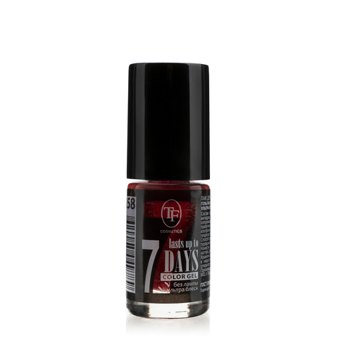 TF Лак для ногтей COLOR GEL тон 258 Ruby passion/Рубиновая страсть 8мл