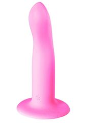 Розовый нереалистичный дилдо Stray - 16,6 см. - 