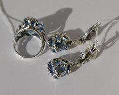 Версаль (кольцо + серьги из серебра)