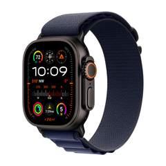 Умные часы Apple Watch Ultra 2 (2024) GPS + Cellular, 49mm, Black Titanium Case with Navy Alpine Loop S, (Темно-синий)