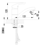 Смеситель для умывальника с поворотным изливом LEMARK PLUS STRIKE LM1107C