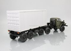 Ural-44202 container semi-trailer khaki-gray Elecon 1:43