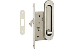 Ручка для раздвижных дверей TIXX-RENZ  INSDH-BK 501 SN никель С ЗАМКОМ под фиксатор