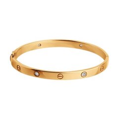 93-150-02024-1- Браслет LOVE жесткий из серебра в позолоте
