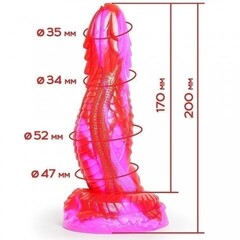 Фаллоимитатор Magic Hero (19×5,4 см) розово-красный