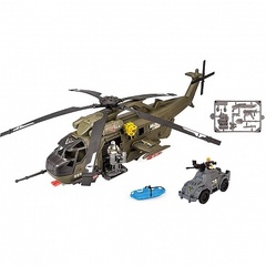 Chap Mei Игровой набор: Большой вертолет, с фигурками и джипом (звук, свет)(540059)