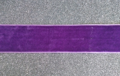 лента бархатная 2,5см цвет темно-фиолетовый №89