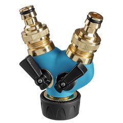 GRINDA BS-1, диаметр 3/4? - 1?, двухканальный, с внутренней резьбой, из латуни, оцинкованный, поливочный распределитель, PROLine (426112)