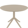 Пластиковый стол Sky Ø105 см, бежевый