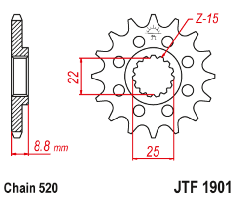 Звезда ведущая JTF1901 14SC