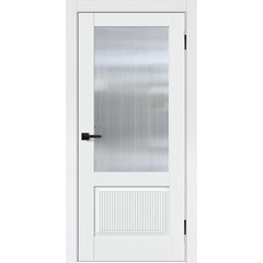 Купить Межкомнатная дверь эмаль L-26 белая остеклённая