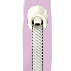 Flexi NEW LINE Comfort рулетка New Classic XS лента 3 м серый/розовый (до 15 кг)