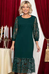 Платье с кружевом Властилина (зеленое) П14732-48М LT Collection