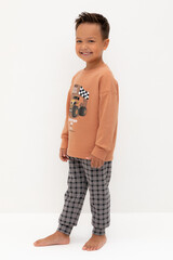 пижама  для мальчика  К 1567/пробковое дерево,клетка