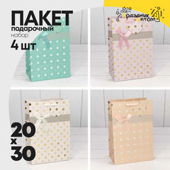 
          Пакет подарочный 20х30х13см "Леди" с тиснением (Микс)