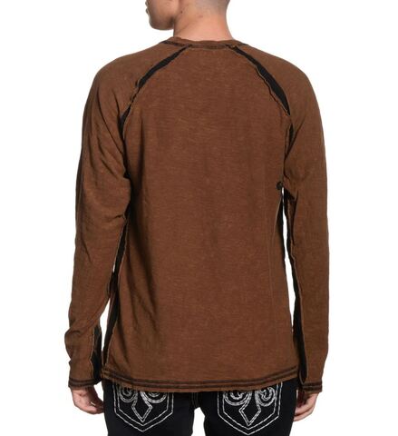 Affliction | Футболка лонгслив мужская Indifference A28922 сзади