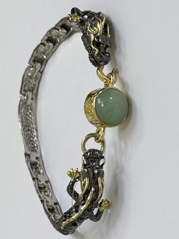 Драконы (браслет из серебра)