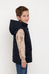 жилет  для мальчика  ВК 35011/15 ГР (128-158)