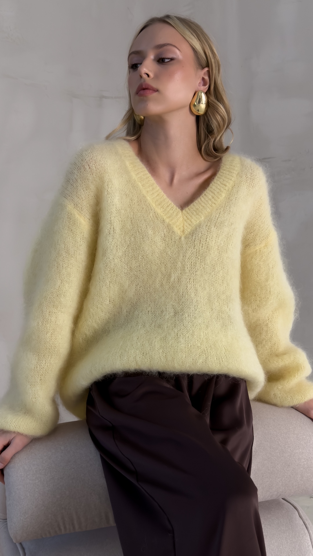 Пуловер из kid мохера PREMIUM QUALITY