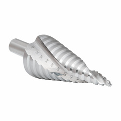 Ступенчатое сверло со спиральной канавкой HSS M2,  9 ступеней, 1/4"-3/4"
