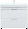 Aquanet 342096 Тумба с раковиной Ирис new 100 напольная 2 ящ. цв.белый глянец (342096)