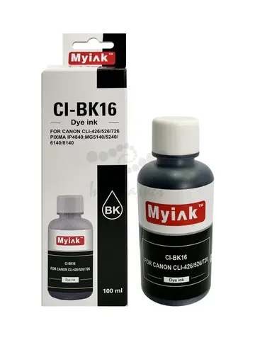 Чернила для CANON CLI-426, 526, 726Bk (100мл,black Dye) CI-BK16 Gloria™ MyInk