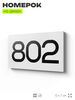 Номер на дверь 802, табличка на дверь для офиса, квартиры, кабинета, аудитории, склада, белая 120х70 мм, Айдентика Технолоджи