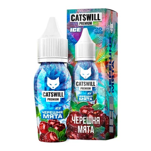 Жидкость CATSWILL PREMIUM ICE Salt 2% STRONG 30 ml - ЧЕРЕШНЯ МЯТА
