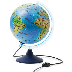 Глобус интерактивный зоогеографич с подсветк. и VR очками,250мм,INT12500306