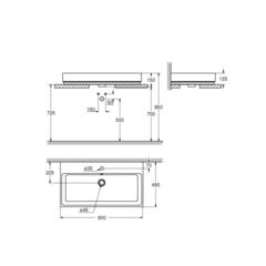 Раковина накладная GROHE Cube Ceramic 80 3947600H
